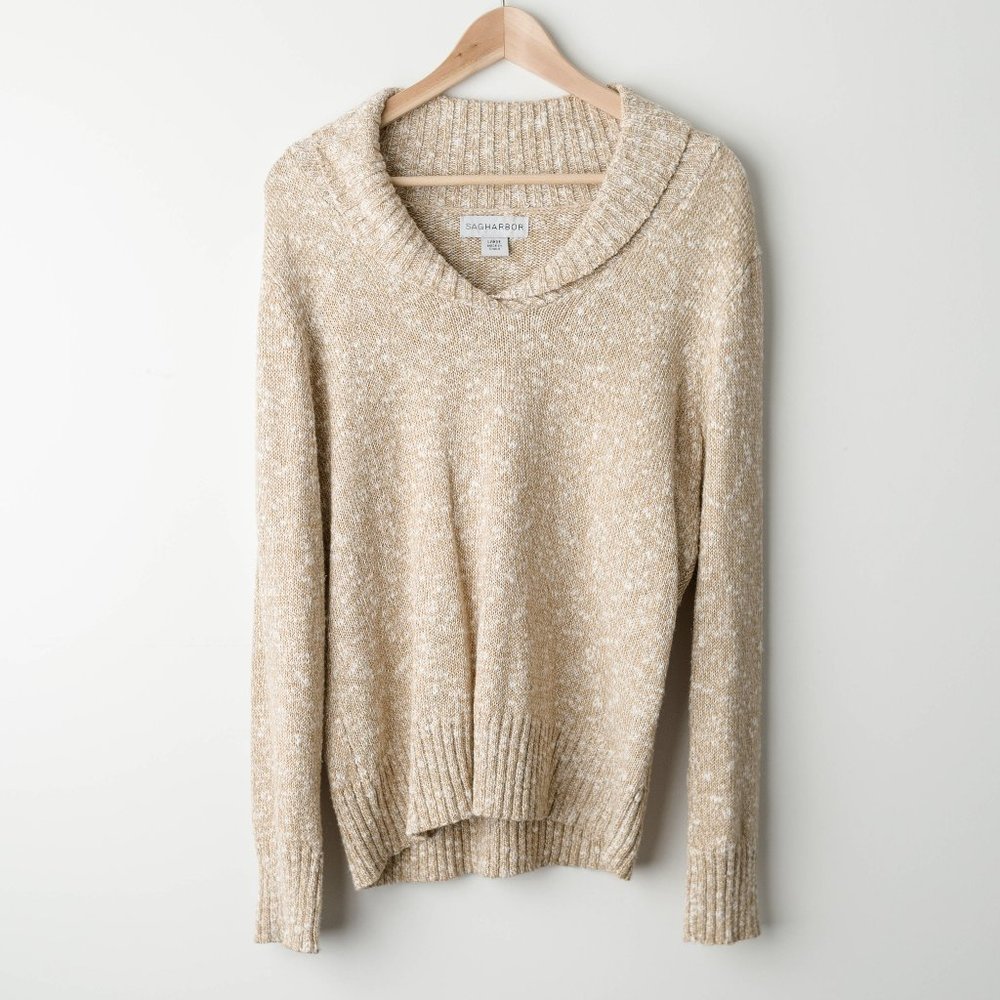 Sag Harbor | Tan Sweater | L